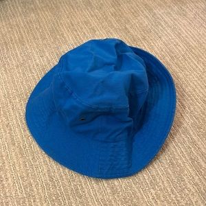 Solid blue bucket hat